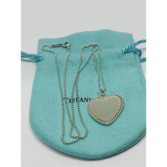 Tiffany RARE NY Twisted Heart Italy Sterling Silver Pendant